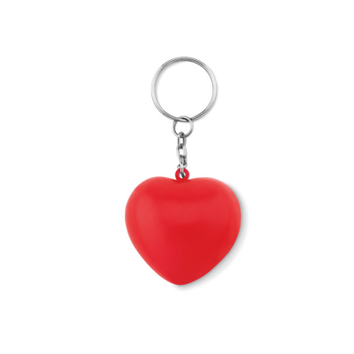 Picture of KEYRING with PU Heart in Red.