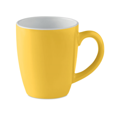 Picture of CERAMIC POTTERY COLOUR MUG 290 ML in Yellow.