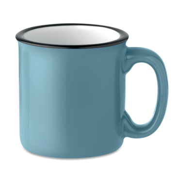 Picture of CERAMIC POTTERY VINTAGE MUG 240 ML in Blue.