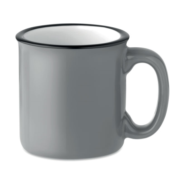 Picture of CERAMIC POTTERY VINTAGE MUG 240 ML in Grey.