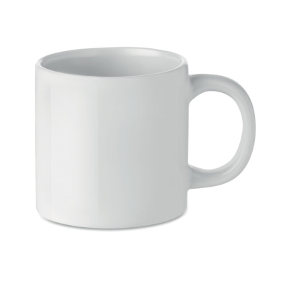 Picture of SUBLIMATION CERAMIC POTTERY MUG 200 ML in White.