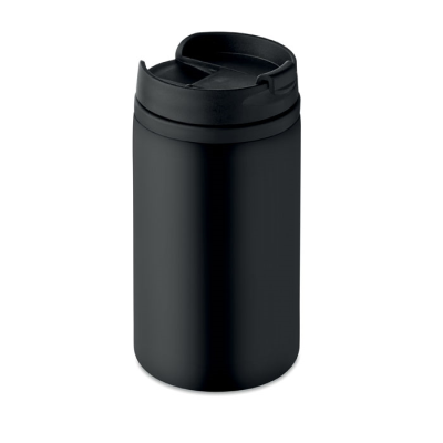 Picture of DOUBLE WALL CUP 250 ML in Black.