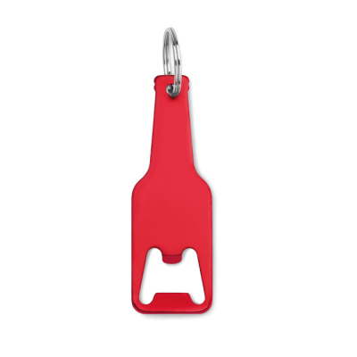 Picture of ALUMINIUM METAL BOTTLE OPENER in Red.