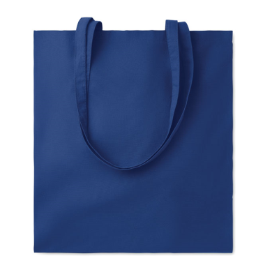 Picture of 140G COTTON SHOPPER TOTE BAG in Blue.