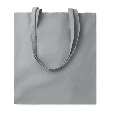 Picture of 140G COTTON SHOPPER TOTE BAG in Grey.