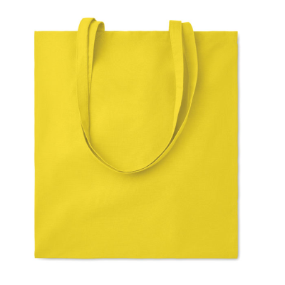 Picture of 140G COTTON SHOPPER TOTE BAG in Yellow.