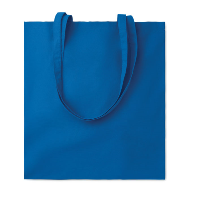 Picture of 140G COTTON SHOPPER TOTE BAG in Royal Blue.