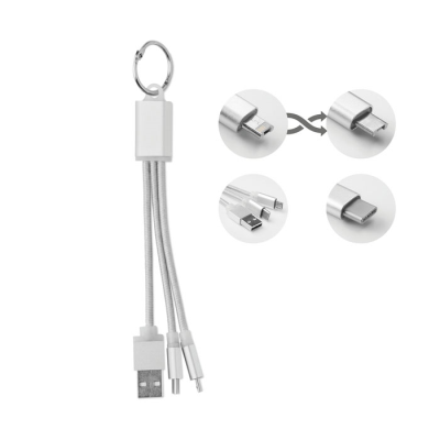 Picture of KEYRING with USB Type C Cable in Silver.
