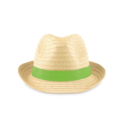 Picture of PAPER STRAW HAT in Green.