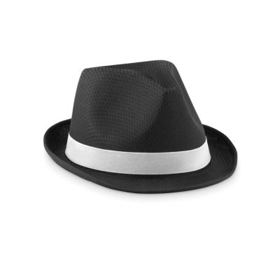 Picture of COLOUR POLYESTER HAT in Black