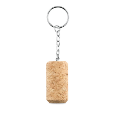 Picture of WINE CORK KEYRING in Brown