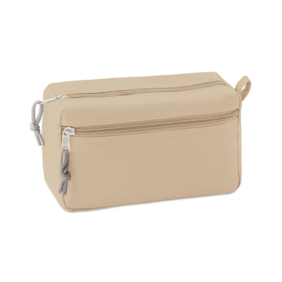 Picture of PVC FREE COSMETICS BAG in Beige.