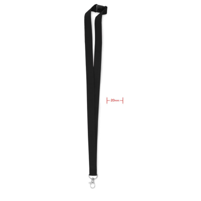 LANYARD HOOK AND BUCKLE 20 MM in Black.