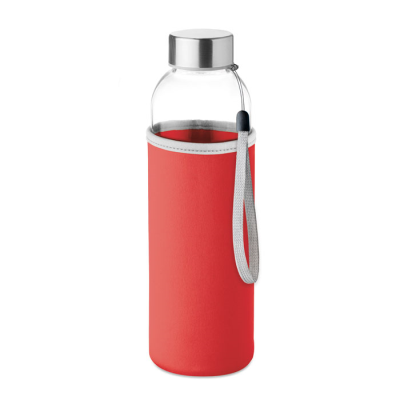 Picture of GLASS BOTTLE in Red.