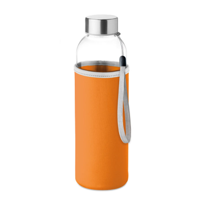 Picture of GLASS BOTTLE in Orange.