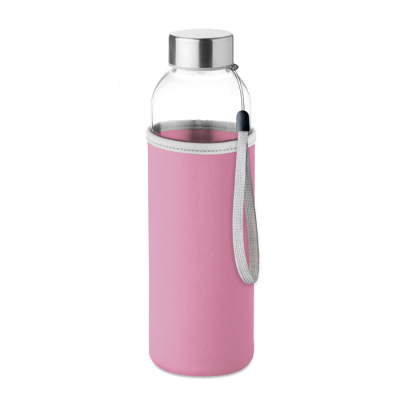 Picture of GLASS BOTTLE in Pink.