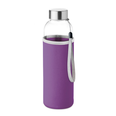 Picture of GLASS BOTTLE in Violet.