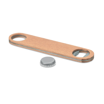 Picture of WOOD BOTTLE OPENER in Brown.