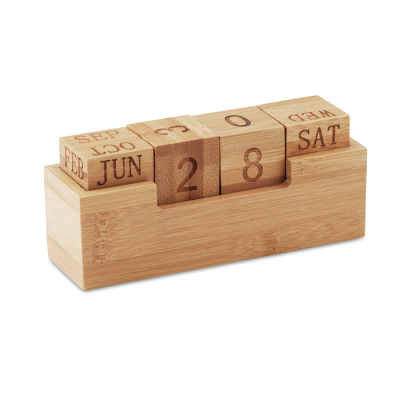 Picture of BAMBOO CALENDAR in Brown.