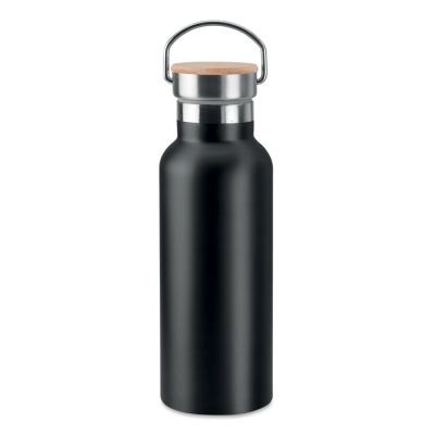 Picture of DOUBLE WALL FLASK 500 ML in Black.