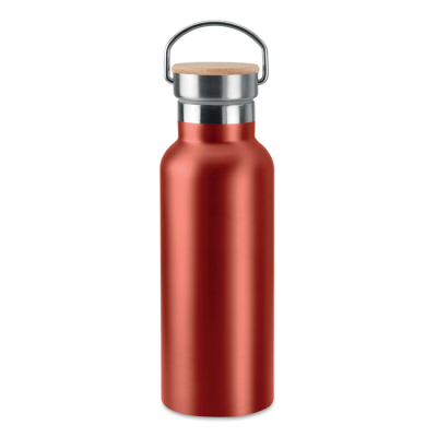 Picture of DOUBLE WALL FLASK 500 ML in Red.