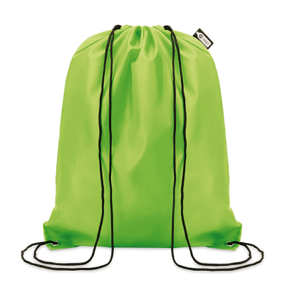 Picture of 190T RPET DRAWSTRING BAG in Lime