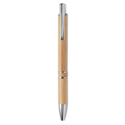 Picture of BAMBOO AUTOMATIC BALL PEN in Brown.