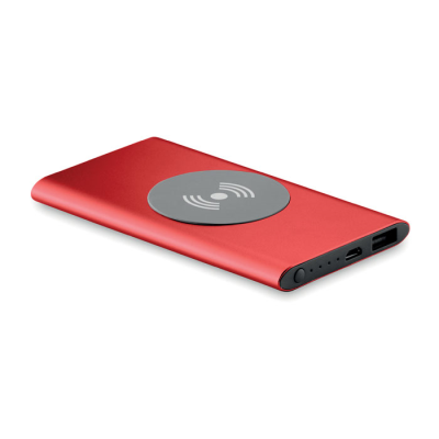 Picture of CORDLESS POWER BANK 4000MAH in Red.