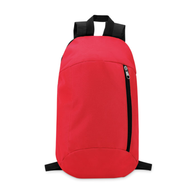 Picture of BACKPACK RUCKSACK with Front Pocket in Red.