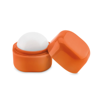 Picture of LIP BALM in Cube Box in Orange.