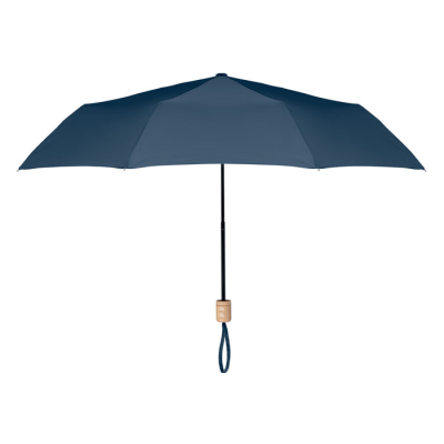 Picture of 21 INCH RPET FOLDING UMBRELLA in Blue