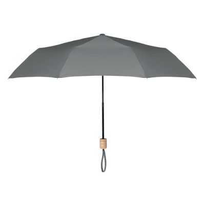 Picture of 21 INCH RPET FOLDING UMBRELLA in Grey.