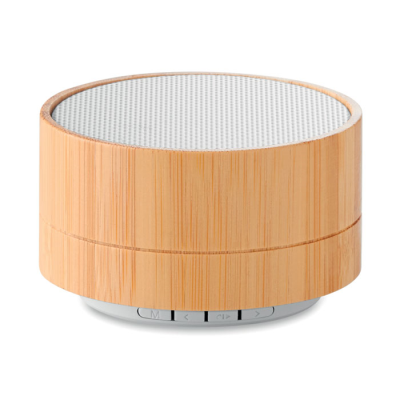 Picture of 3W BAMBOO CORDLESS SPEAKER in White