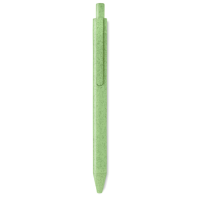 Picture of WHEAT STRAW & ABS PUSH TYPE PEN in Green