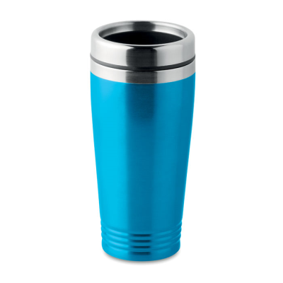 Picture of DOUBLE WALL TRAVEL CUP in Blue.