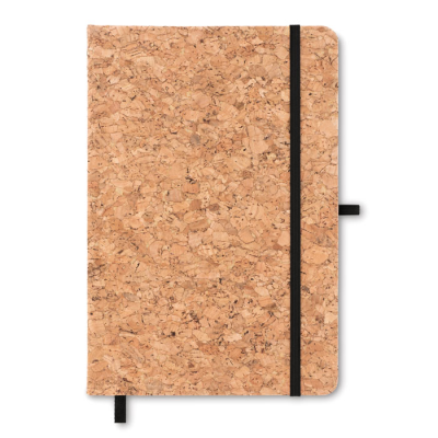 Picture of A5 CORK NOTE BOOK 96 LINED in Black.