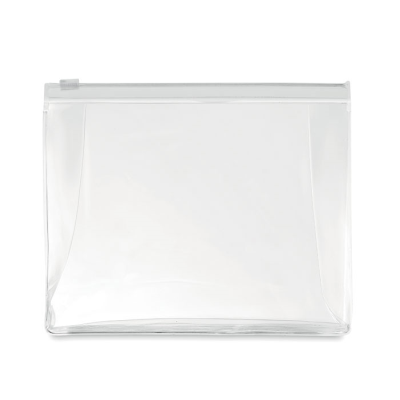 Picture of COSMETICS POUCH with Zipper in White.