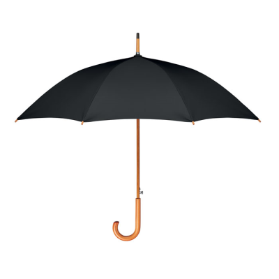 Picture of 23 INCH UMBRELLA RPET PONGEE in Black.