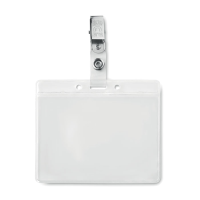 Picture of PVC BADGE HOLDER in White.