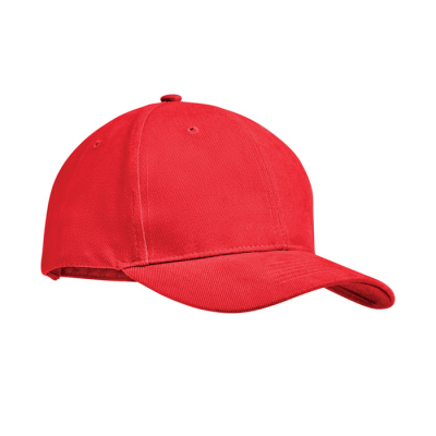 Picture of BRUSHED HEAVY COTTON 6 PANEL BA in Red.