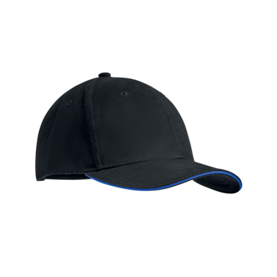 Picture of BRUSHED HEAVY COTTON 6 PANEL SA in Blue.