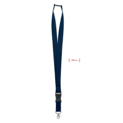 Picture of LANYARD with Metal Hook 25Mm in Blue.