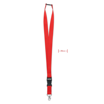 Picture of LANYARD with Metal Hook 25Mm in Red