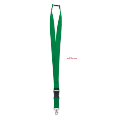 Picture of LANYARD with Metal Hook 25Mm in Green.