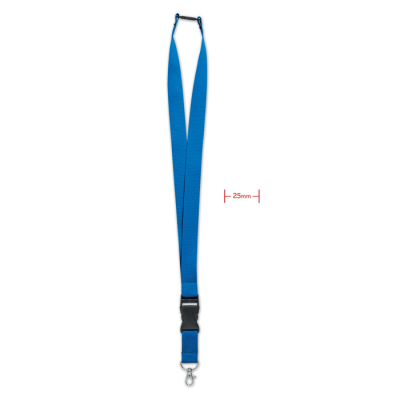 Picture of LANYARD with Metal Hook 25Mm in Blue.