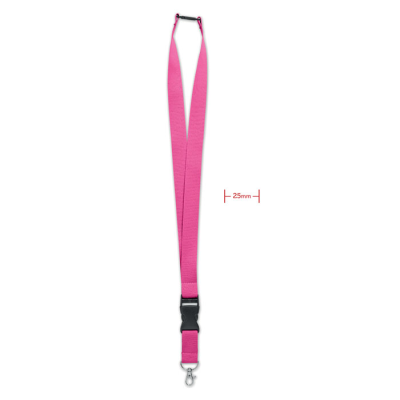 Picture of LANYARD with Metal Hook 25Mm in Pink.