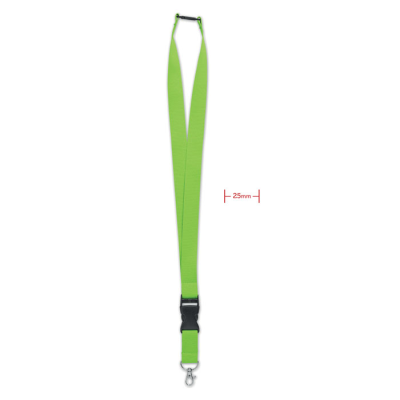 Picture of LANYARD with Metal Hook 25Mm in Green.