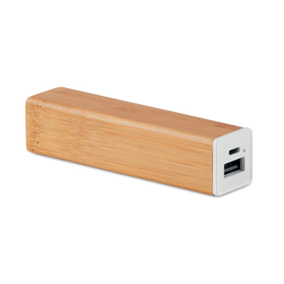 Picture of POWER BANK BAMBOO 2200 MAH in Brown