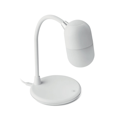 Picture of CORDLESS CHARGER LAMP SPEAKER in White