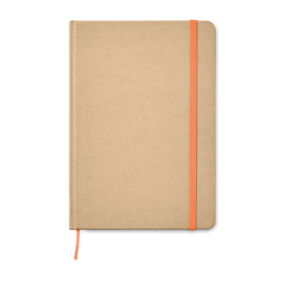 Picture of A5 RECYCLED NOTE BOOK 80 LINED in Orange.